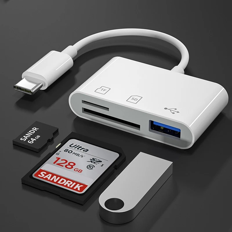 Usb Hub Type C - อะแดปเตอร์ฮับแปลง 3-in-1 Type-C เป็น USB-C OTG