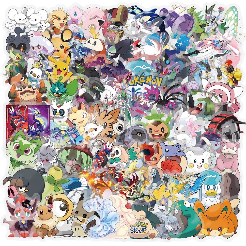สติ๊กเกอร์โปเกมอน 100 ชิ้น ลาย - Tablet Cute Accessories บทวิจารณ์และราคา