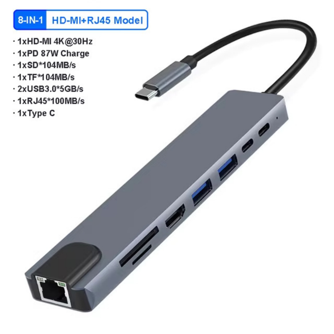 4/7/8/11in1 Docking Hub 4K USB - Usb Hub Type C บทวิจารณ์และราคา